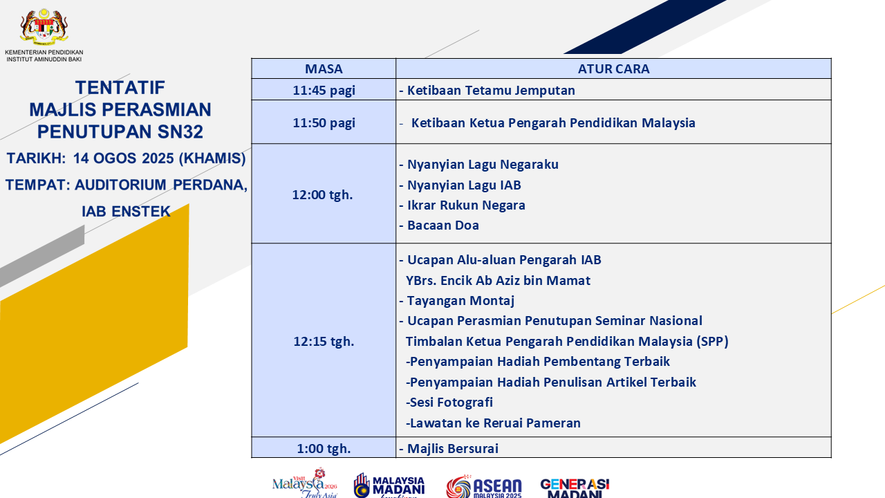 PERASMIAN PENUTUPAN